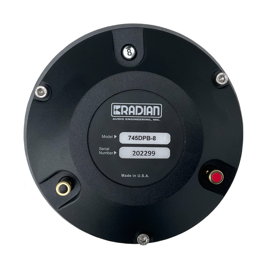 745D - 1.4″ Exit Compression Driver